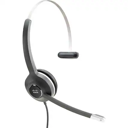 Front. Cisco Consumer Products - Cisco Headset 531 (Wired Single with USB Headset Adapter) - Mono - USB - Wired - 90 Ohm - 50 Hz to 18 kHz - Red.