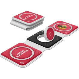 Keyscaper - Chicago Blackhawks 3-in-1 Foldable Charger - White