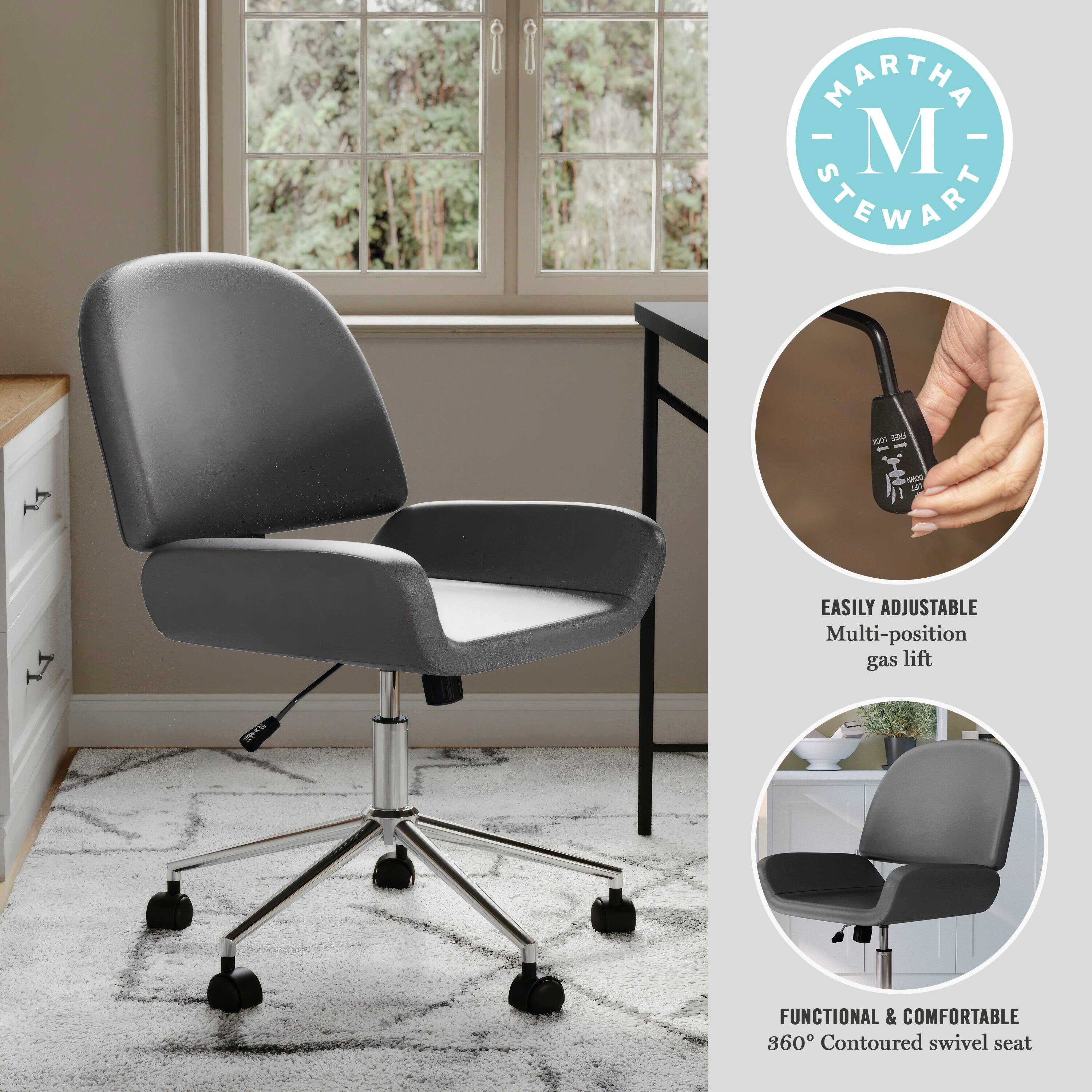 MARTHA STEWART M STEWART XX U - -NOTT MT EASILY ADJUSTABLE Multi-position gas lift FUNCTIONAL & COMFORTABLE 860 Contoured swivel seat