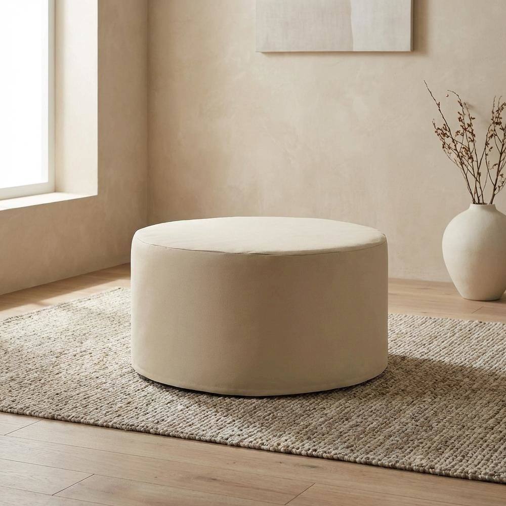 Alt View 5. FurniFact - Round outdoor coffee table furniture cover for weatherproof protection - Tan.