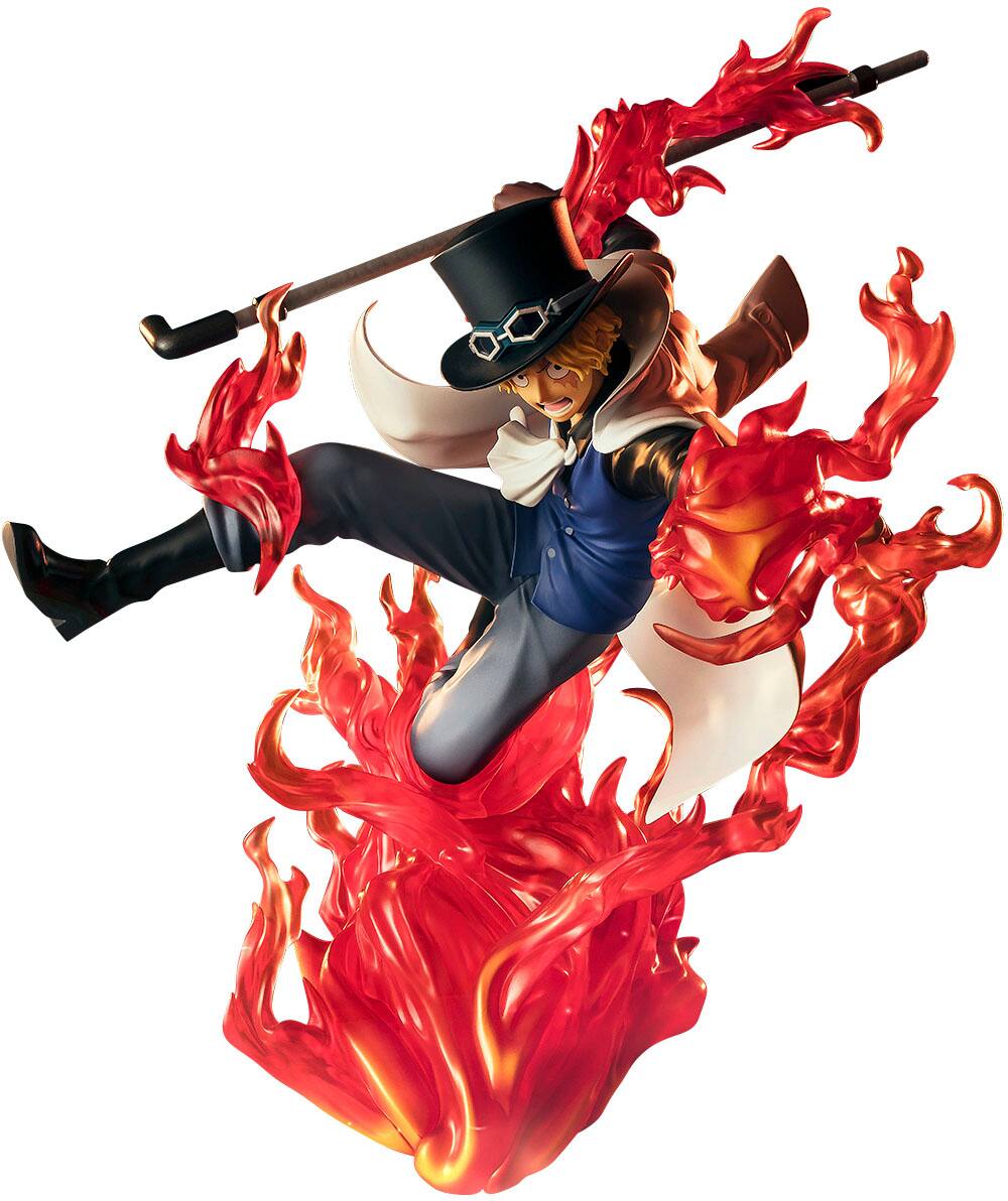 Alt View 11. Bandai - Extra Battle Sabo - Fire Fist Rook Check - One Piece - Tamashii Nations Figuarts Zero 7.5" Figure.
