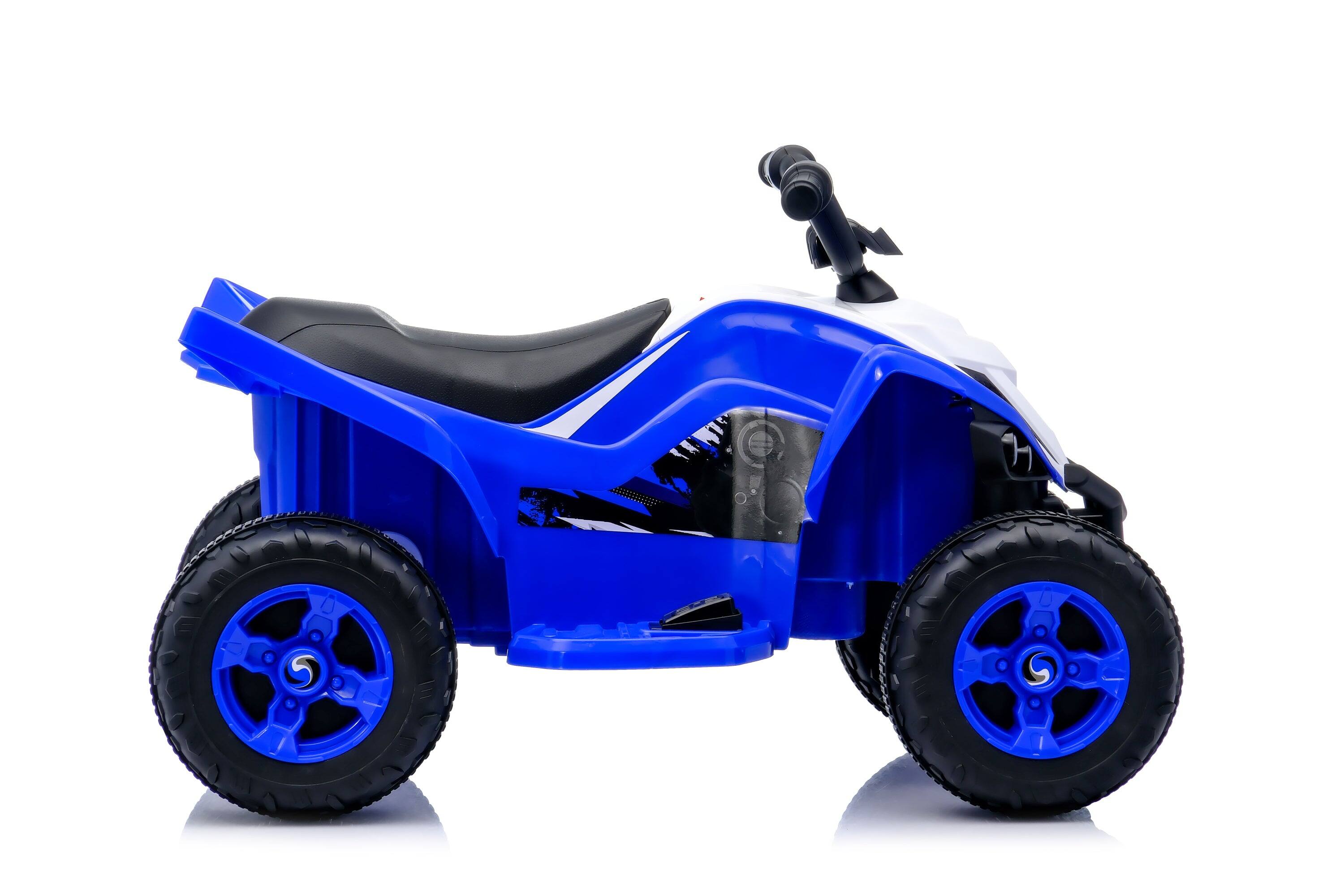 Alt View 5. BreeBe - Kids Electric Ride-On Car for Ages 3-6, 12V 4.5Ah Dual Motor, Bluetooth Music, LED Lights, 2 Speeds, Blue - Blue.