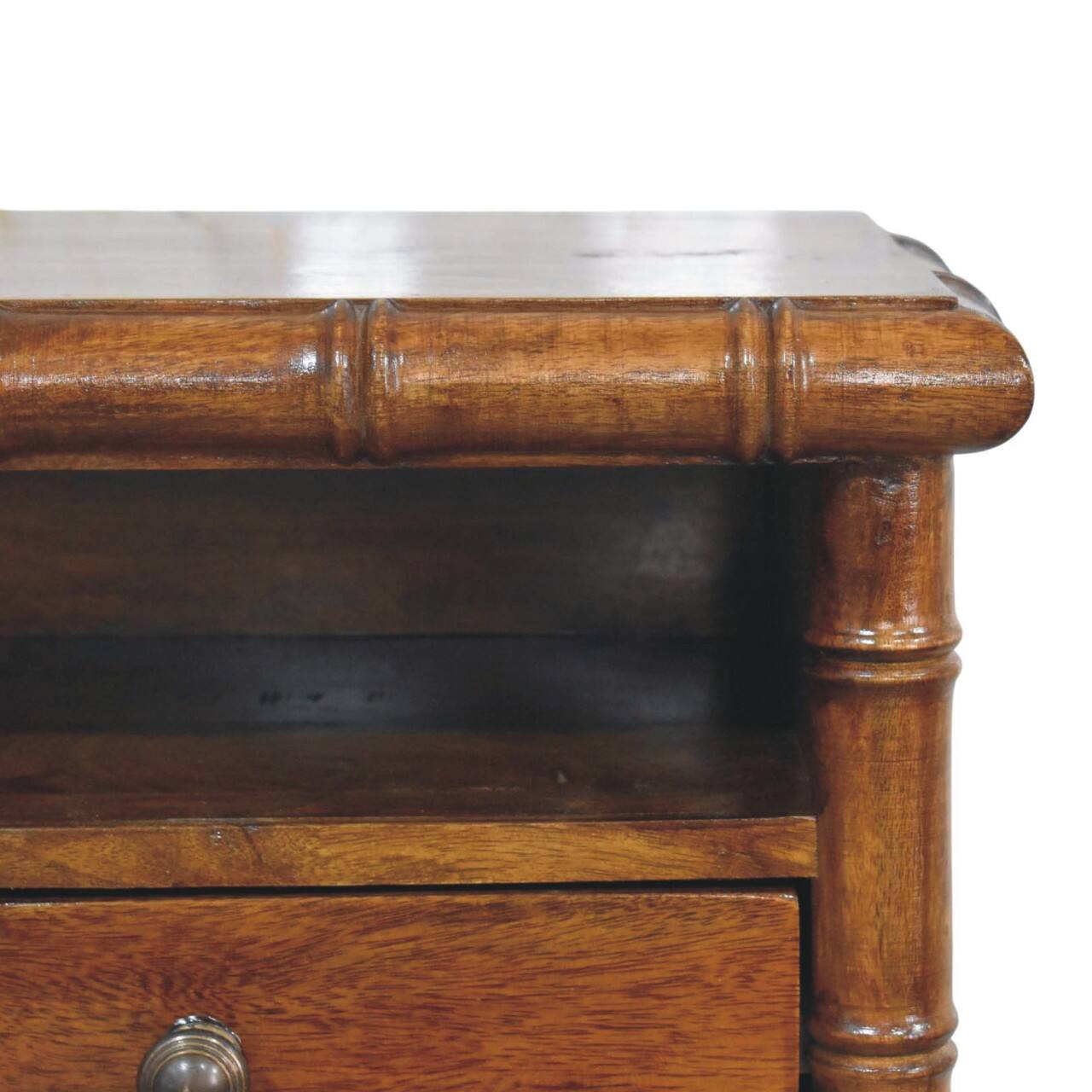 Alt View 1. Artisan Furniture - Artisan Furniture Solid Wood Bamboo Wall-Mounted Bedside, Brown - Brown.