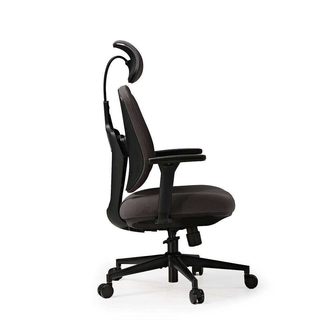 Left. Eureka Ergonomic - Dual Backrests Ergonomic Adjustable Office Chair - Dark Grey.