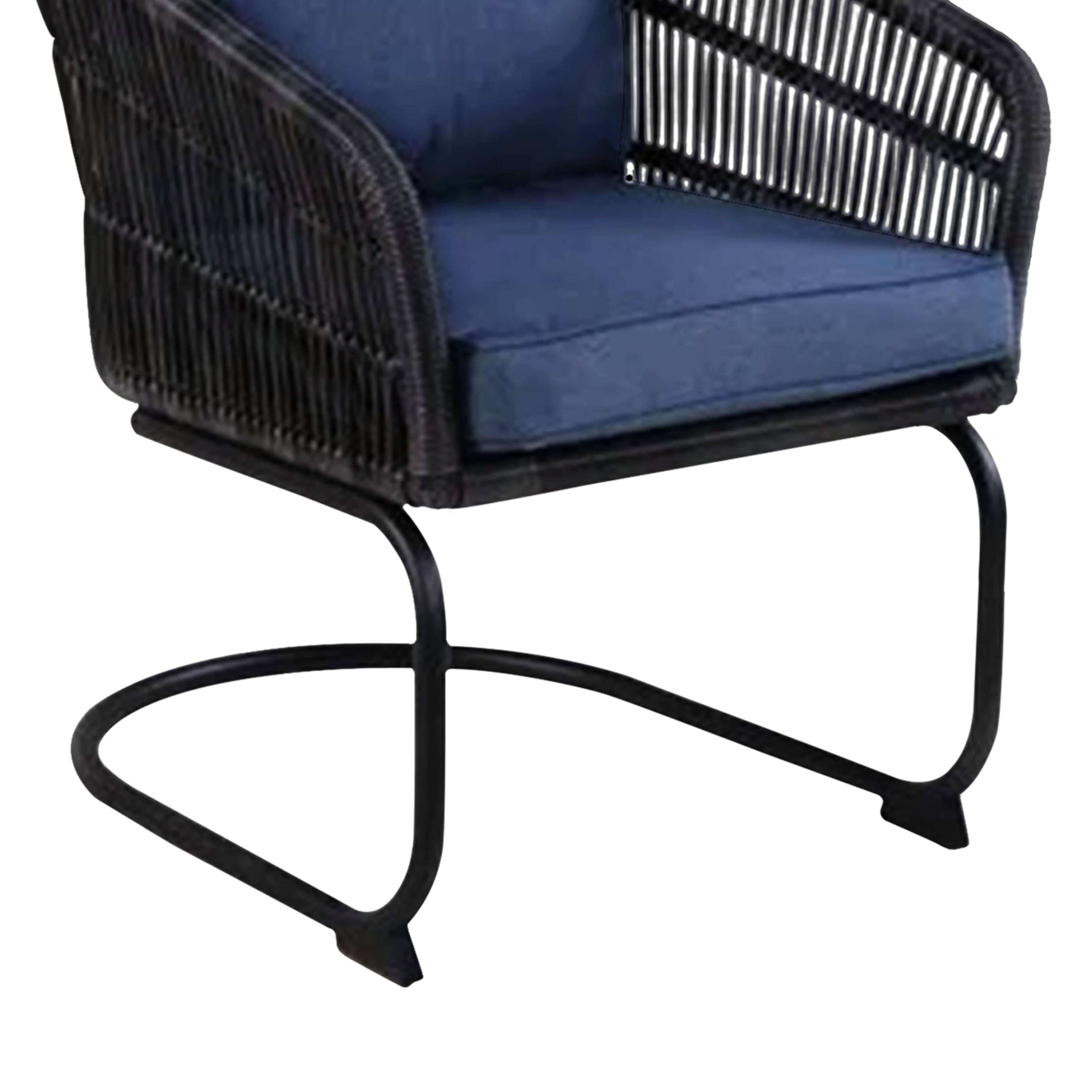 Alt View 4. Four Seasons Courtyard - Four Seasons Courtyard Adelaide Set of 2 C Spring Cushioned Dining Chairs, Blue - Blue.