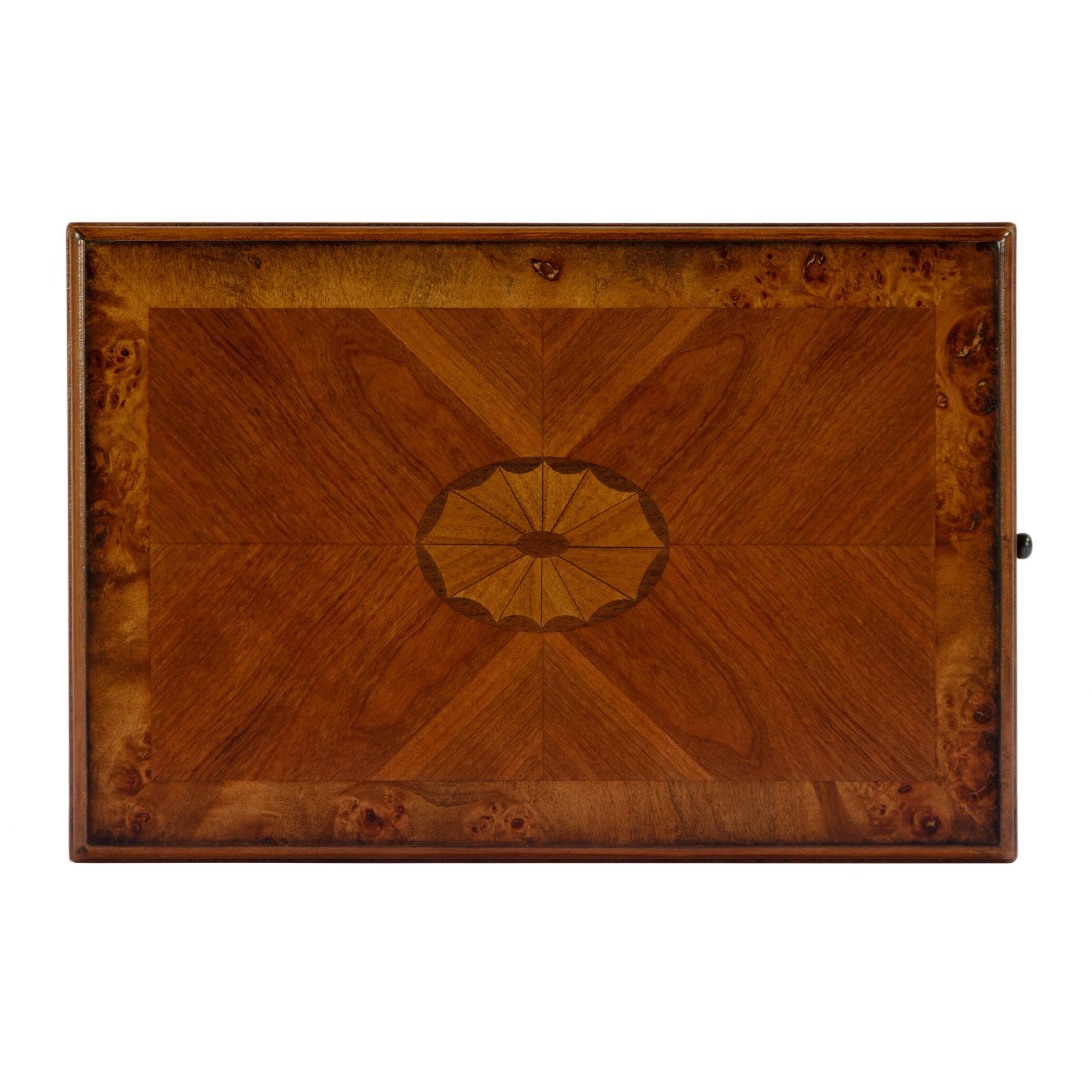 Alt View 4. Butler Specialty - Gilbert 12 in. W Rectangular Wood End Table with Pull-Out Tray and Lower Open Shelf - Medium Brown.