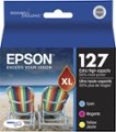 Front Zoom. Epson - 127 XL 3-Pack High-Yield Ink Cartridges - Cyan/Magenta/Yellow.