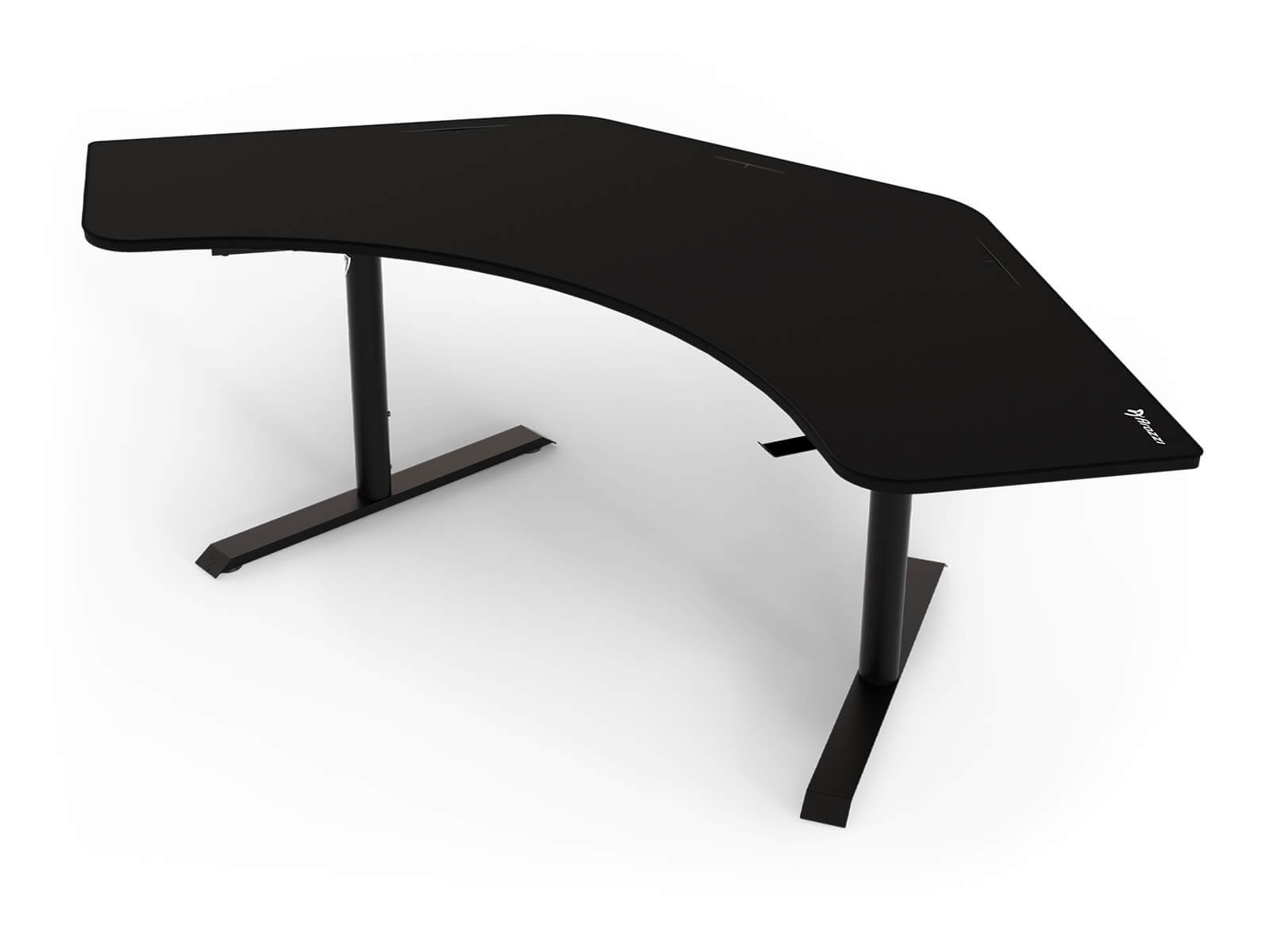 Left. Arozzi - Arena Angelo Gaming Desk - Pure Black.