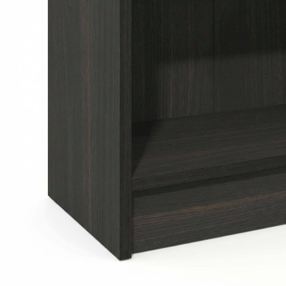 Alt View 2. FurniFact - Wooden Bookcase with Open Shelving for Home and Office Storage - Espresso.