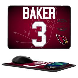 Keyscaper - Budda Baker Arizona Cardinals Wireless Charger and Mouse Pad - Black