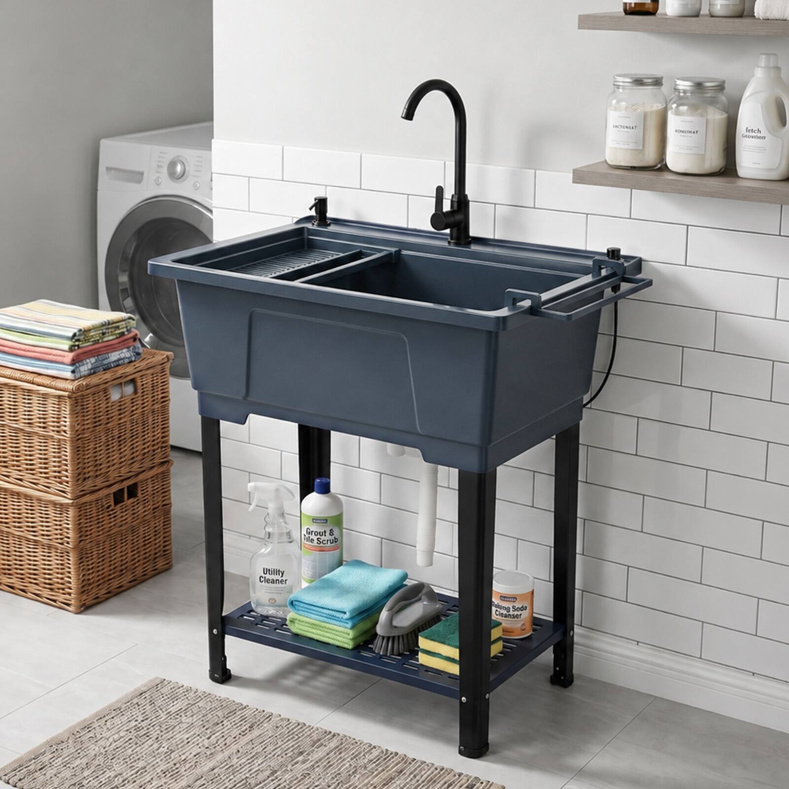 MICHANT SCHWERKATE  
letch Cooxton  
Grout & de Scrub  
Utility Cleaner  
Raking Cleanser Soda