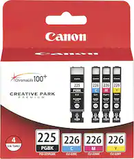Front. Canon - 225/226 4-Pack Standard Capacity Ink Cartridges - Black/Cyan/Magenta/Yellow.
