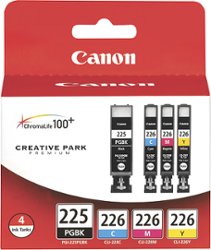 Canon - 225/226 4-Pack Standard Capacity Ink Cartridges - Black/Cyan/Magenta/Yellow - Front_Zoom