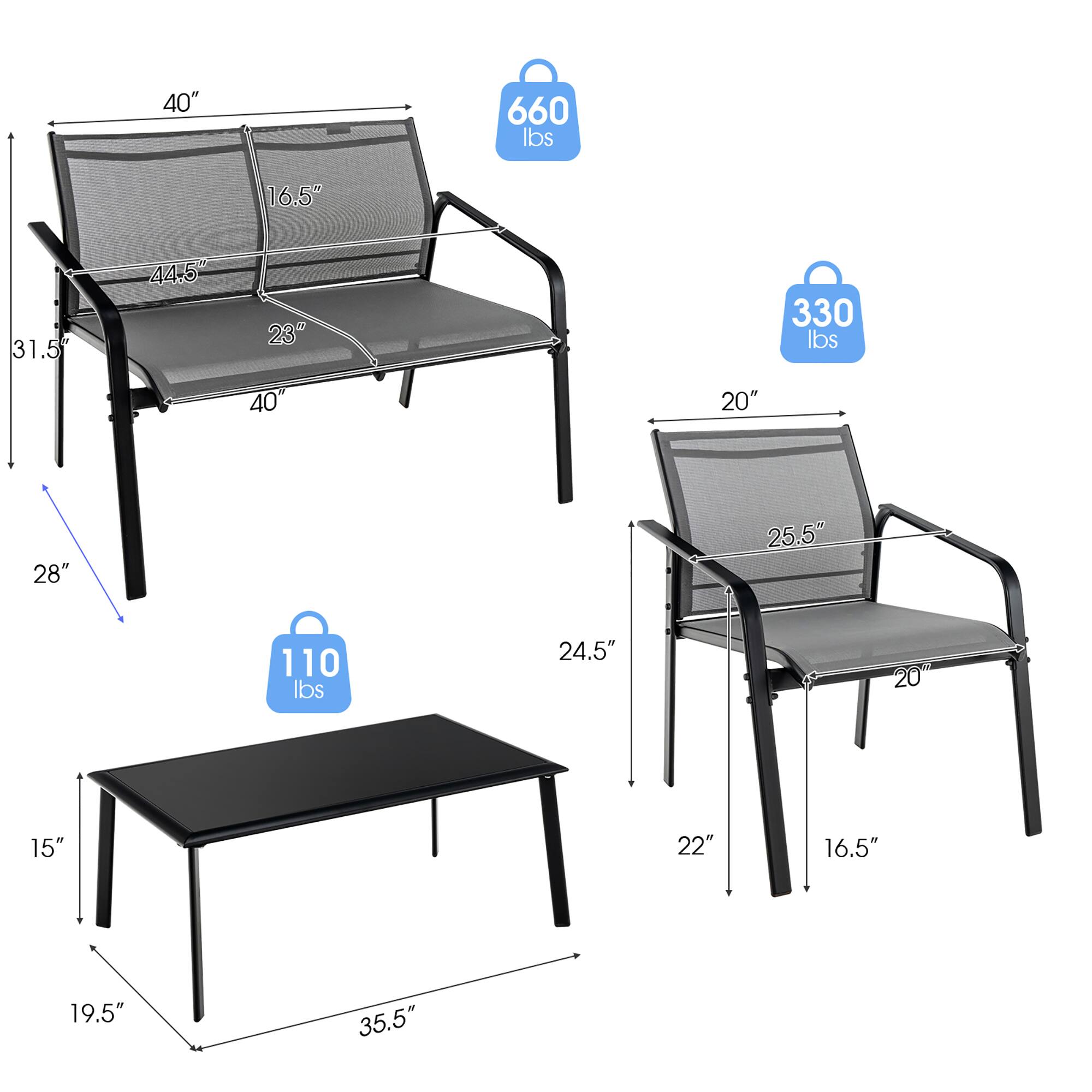 40" 660 lbs 16.5" 31.5 44.5 23" 330 lbs 40 20" 28" 25.5" 110 lbs 24.5" 20 15" 22" 16.5" 19.5" 35.5"