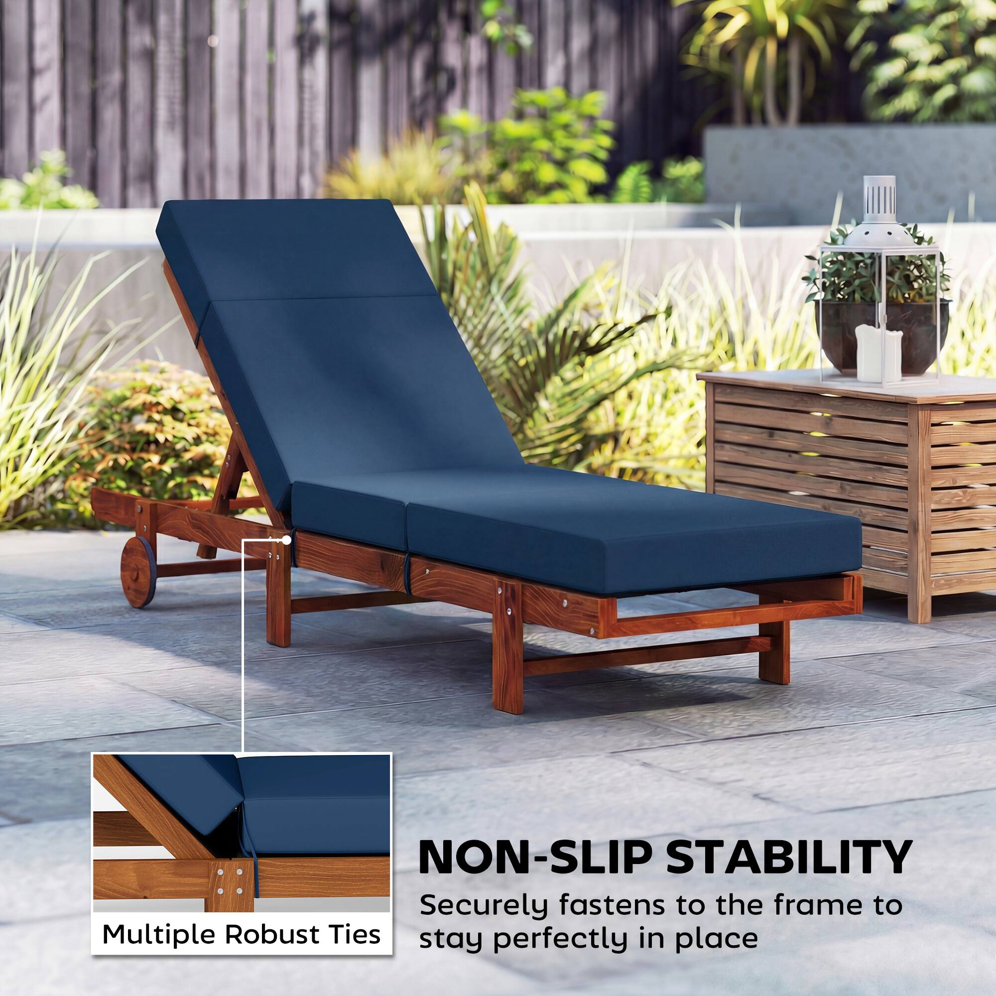 NON-SLIP STABILITY  
Securely fastens to the frame to stay perfectly in place  
Multiple Robust Ties