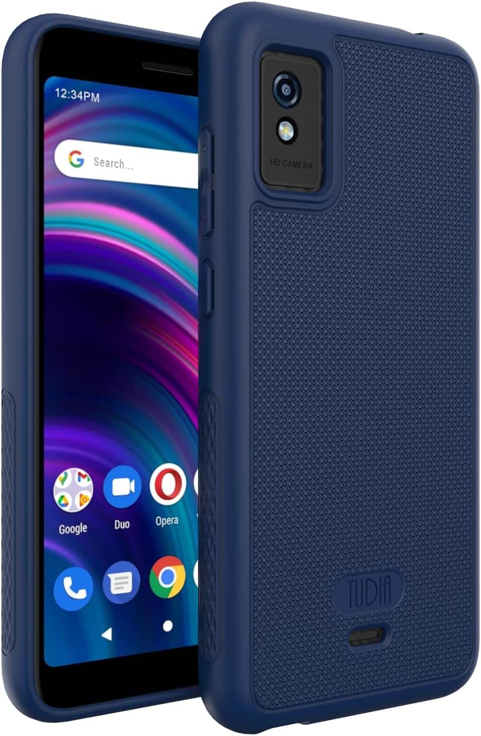 TUDIA - LinnGrip for BLU Studio Mini (2023) Phone Case Enhanced Grip - Indigo Blue