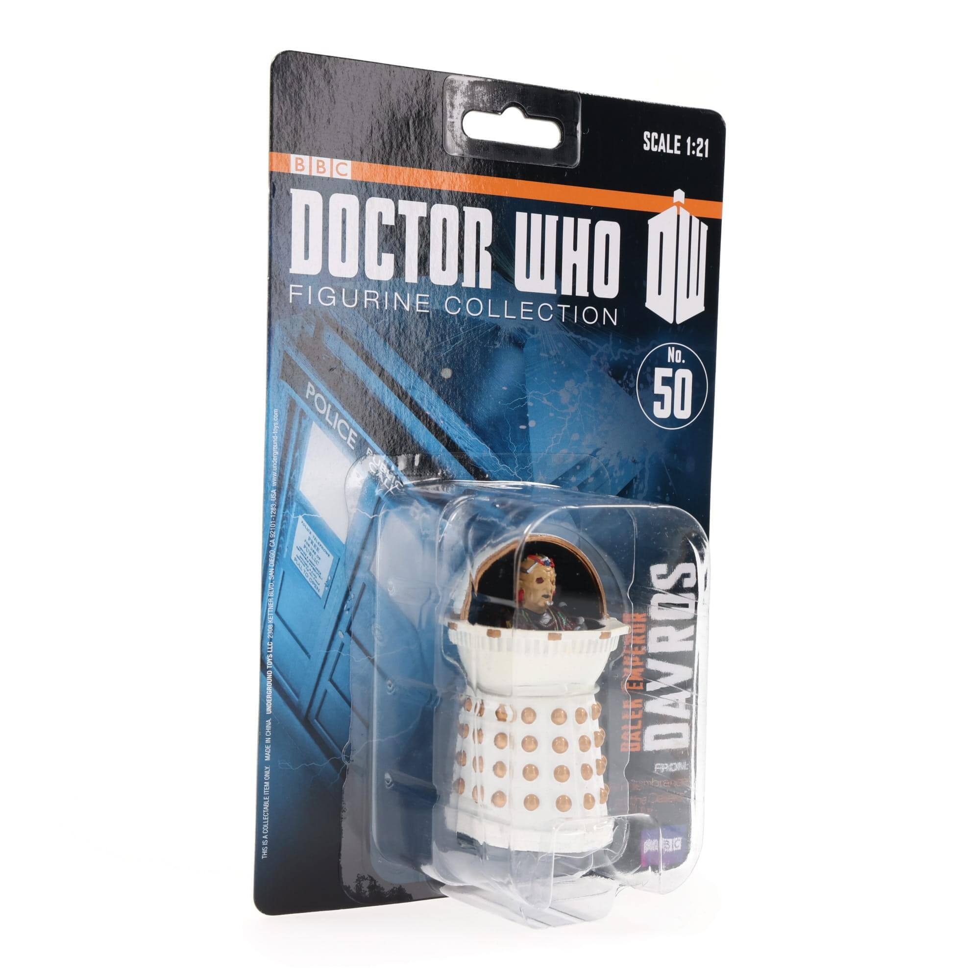 SCALE 1:21  
BBC DOCTOR WHO FIGURINE COLLECTION  
No. 50  
POLICE BOX  
EMPEROR DAVROS  
FROM 32 vs p 618
