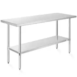 KUTLER - NSF Commercial Stainless Steel Table for Kitchen Prep and Work - Silver