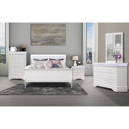 Global Furniture USA - Contemporary Charlie Queen Bed In A Box - White