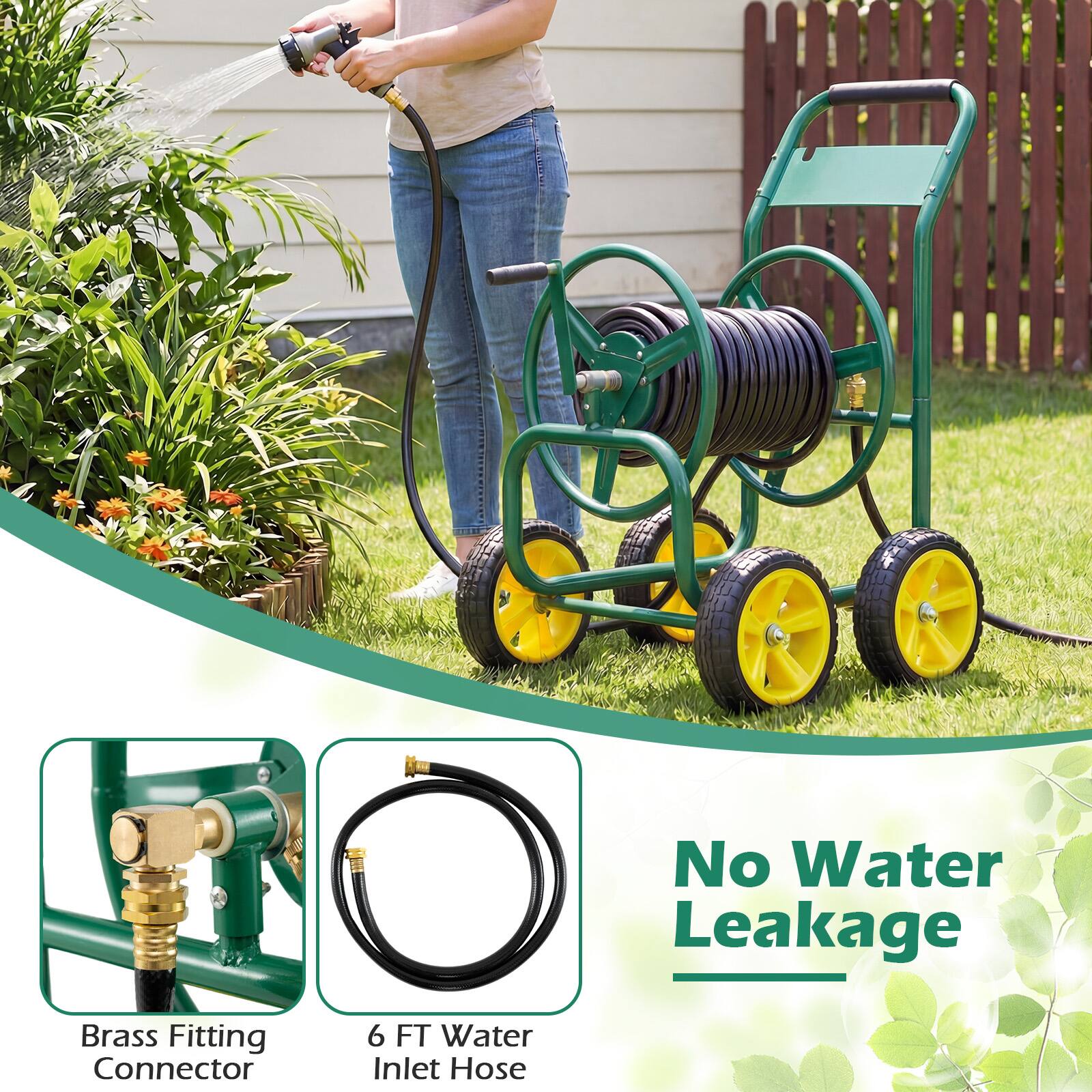 No Water Leakage  
Brass Fitting Connector  
6 FT Water Inlet Hose