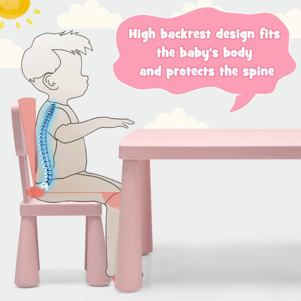 High backrest design fits the baby's body and protects the spine