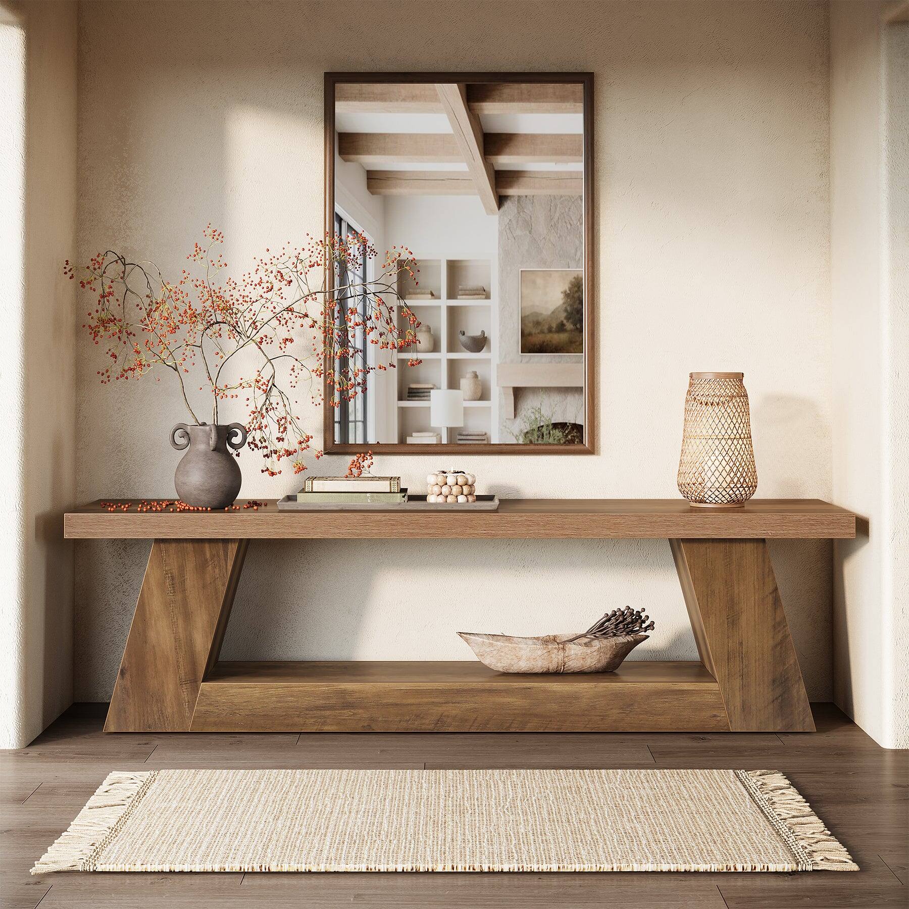 Tribesigns Office Reception Bench with Engineered Wood Construction ...