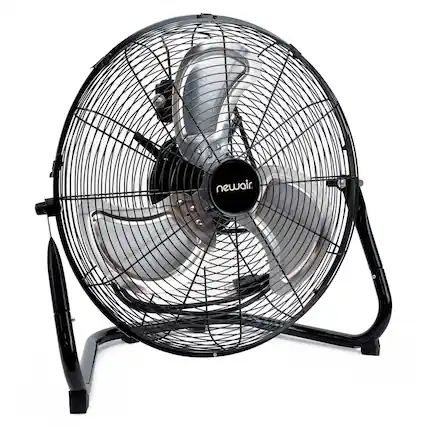 Front. NewAir - 3000 CFM 18” High Velocity Wall Mounted Fan with Sealed Motor Housing and Ball Bearing Motor - Black.