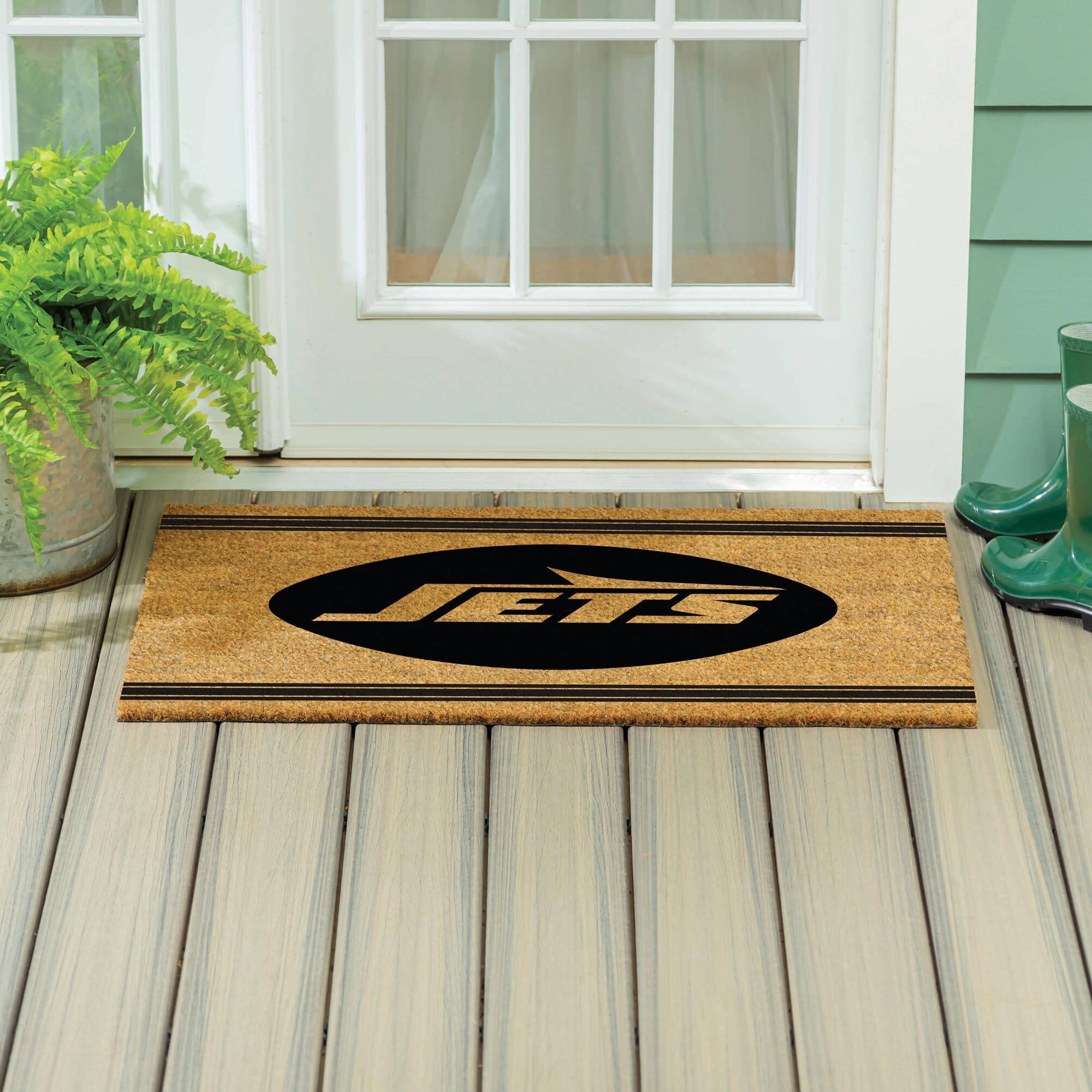Alt View 3. Evergreen Enterprises - 24" x 36" Outdoor Monochrome Team Logo Coir Mat - Brown.