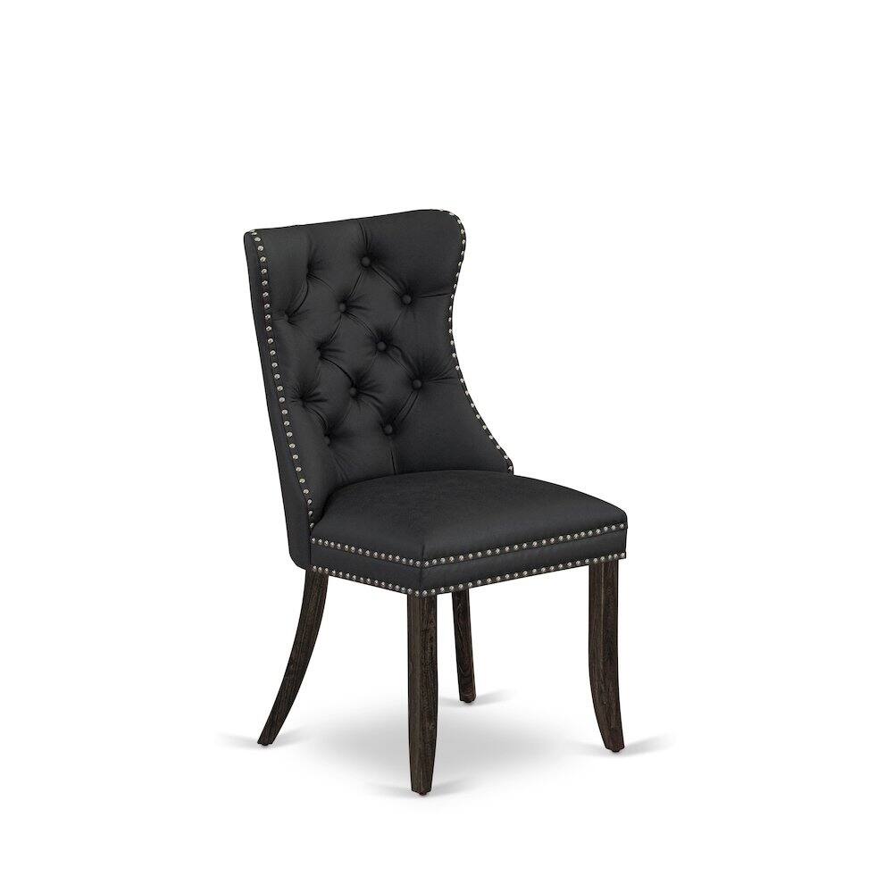 Back. East West Furniture - Parson Chairs - Brown.