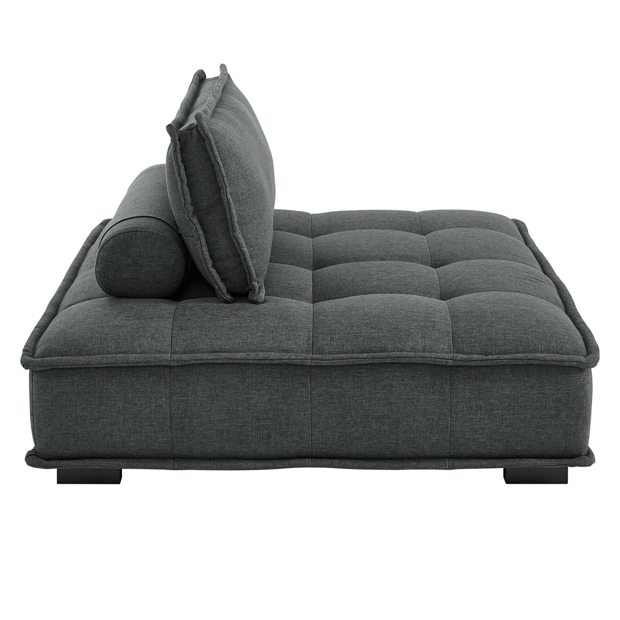 Alt View 1. Modway - Saunter Tufted Fabric Armless Chair by Modway - Gray.