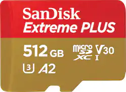 SanDisk - Extreme PLUS 512GB microSDXC UHS-I Memory Card - Front_Zoom