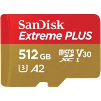 SanDisk - Extreme PLUS 512GB microSDXC UHS-I Memory Card - Front_Zoom