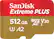 SanDisk Extreme PLUS
512 GB
microSDXC I
V30
A2