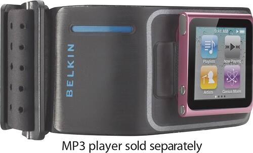 Angle Standard. Belkin - Arm Band for Apple® iPod® nano - Black/Blue.