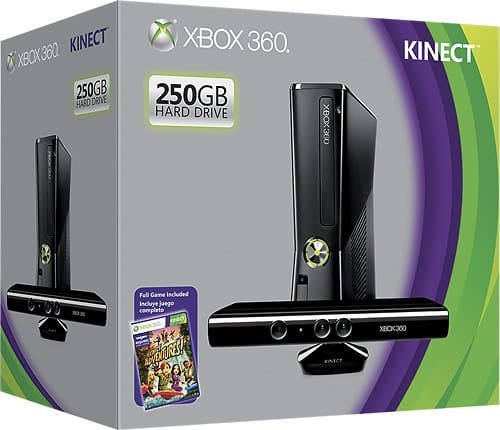 Console Xbox 360 Super Slim 250 GB com Kinect Microsoft em