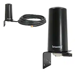 Browning - BR-2483-H 5G/4G/3G/LTE/Wi-Fi/Cellular 4-dBi Gain 806 MHz to 2,500 MHz Tri-Band Antenna Hole-Mount Kit with 17Ft - Black