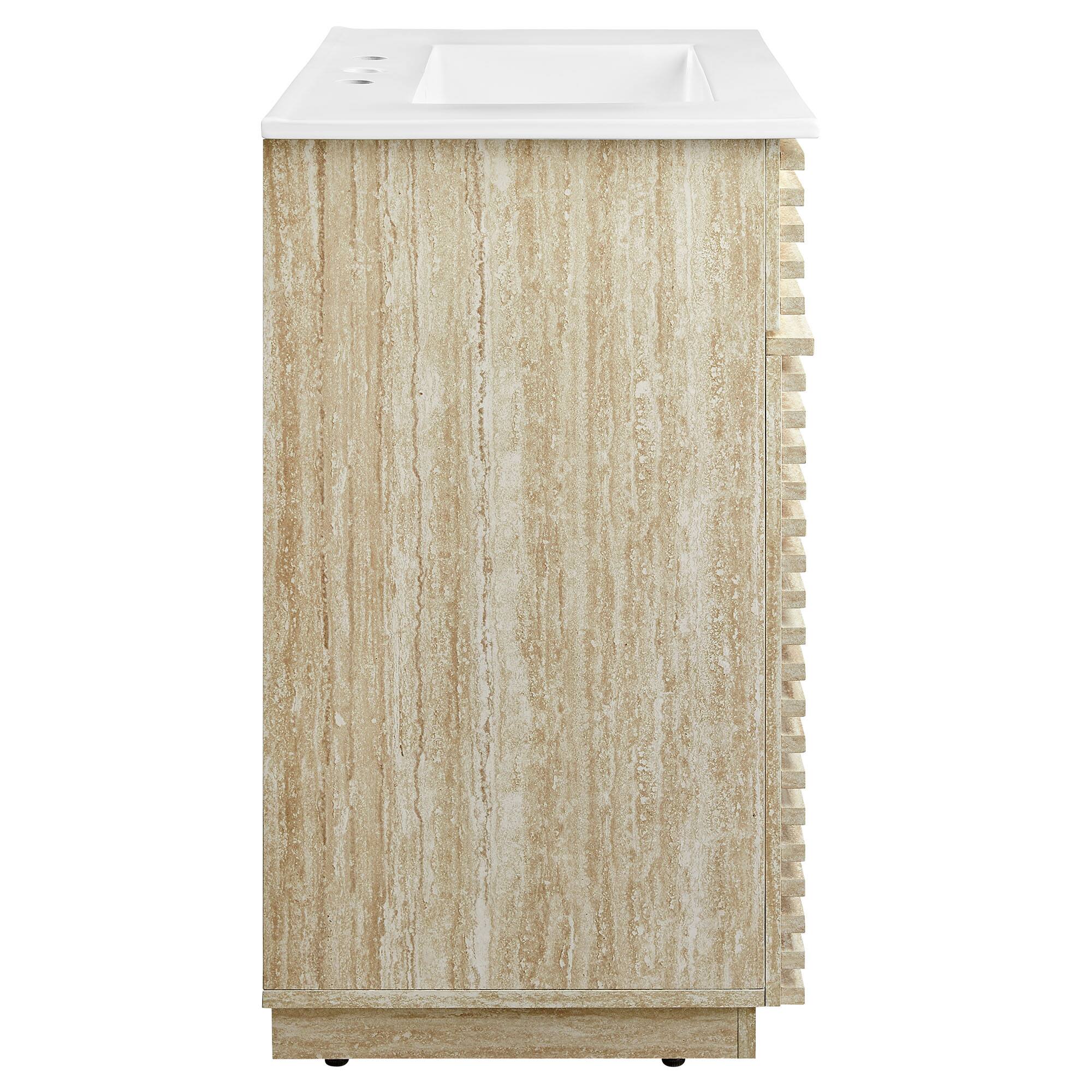 Alt View 2. Modway - Render 30" and 36" Bathroom Vanities with White Basin Included by Modway - White.