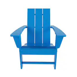 WestinTrends - Ashore Outdoor HDPE Modern Folding Adirondack Chair - Pacific Blue