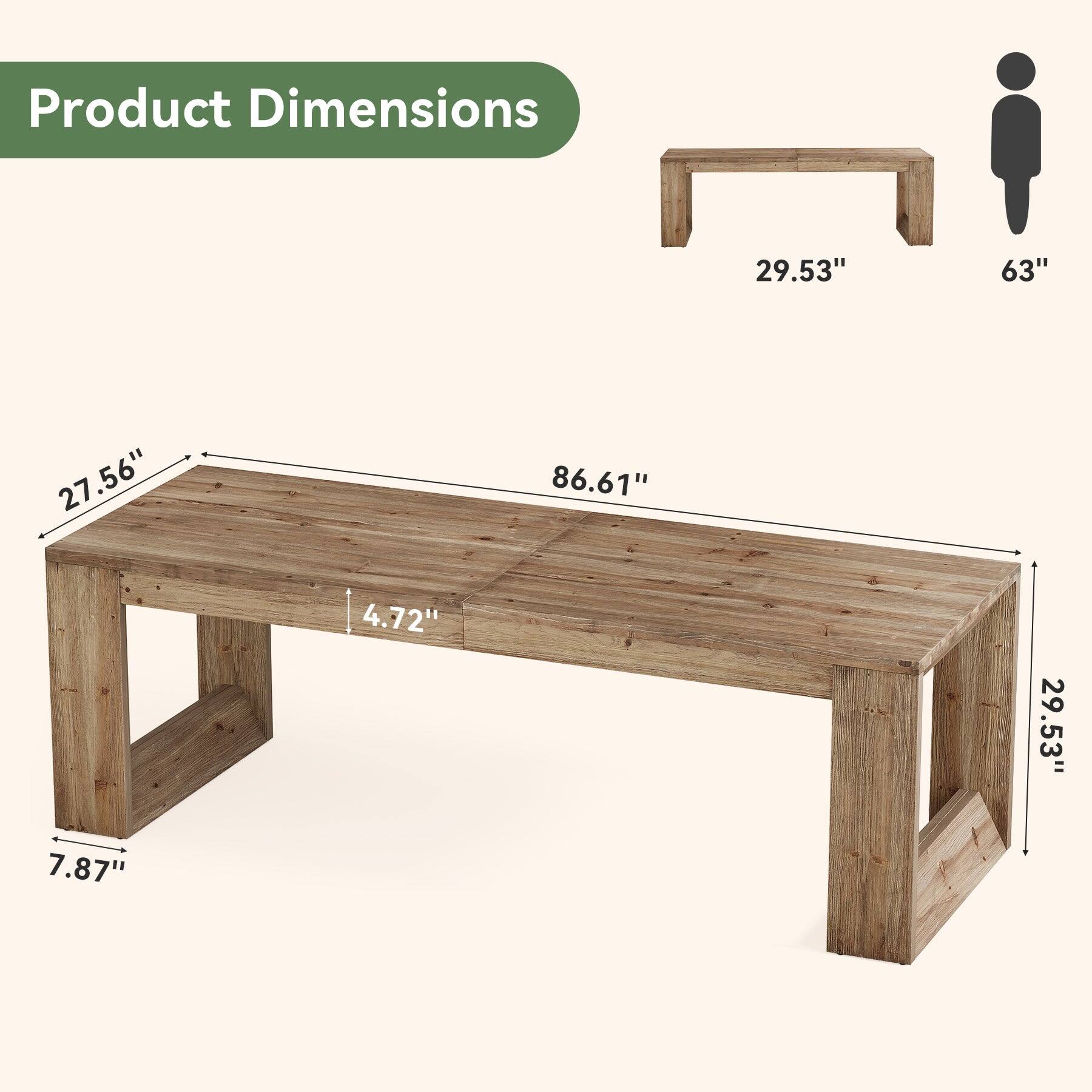 Product Dimensions
29.53"
63"
27.56" 7.87"
4.72"
86.61"
29.53"