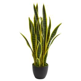 BreeBe - 26" Sansevieria Artificial Plant - Green