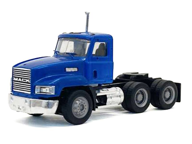 Angle. Promotex - Mack 603 Short Day Cab Blue Metallic 1/87 (HO) Plastic Model Car by Promotex - Blue Metallic.