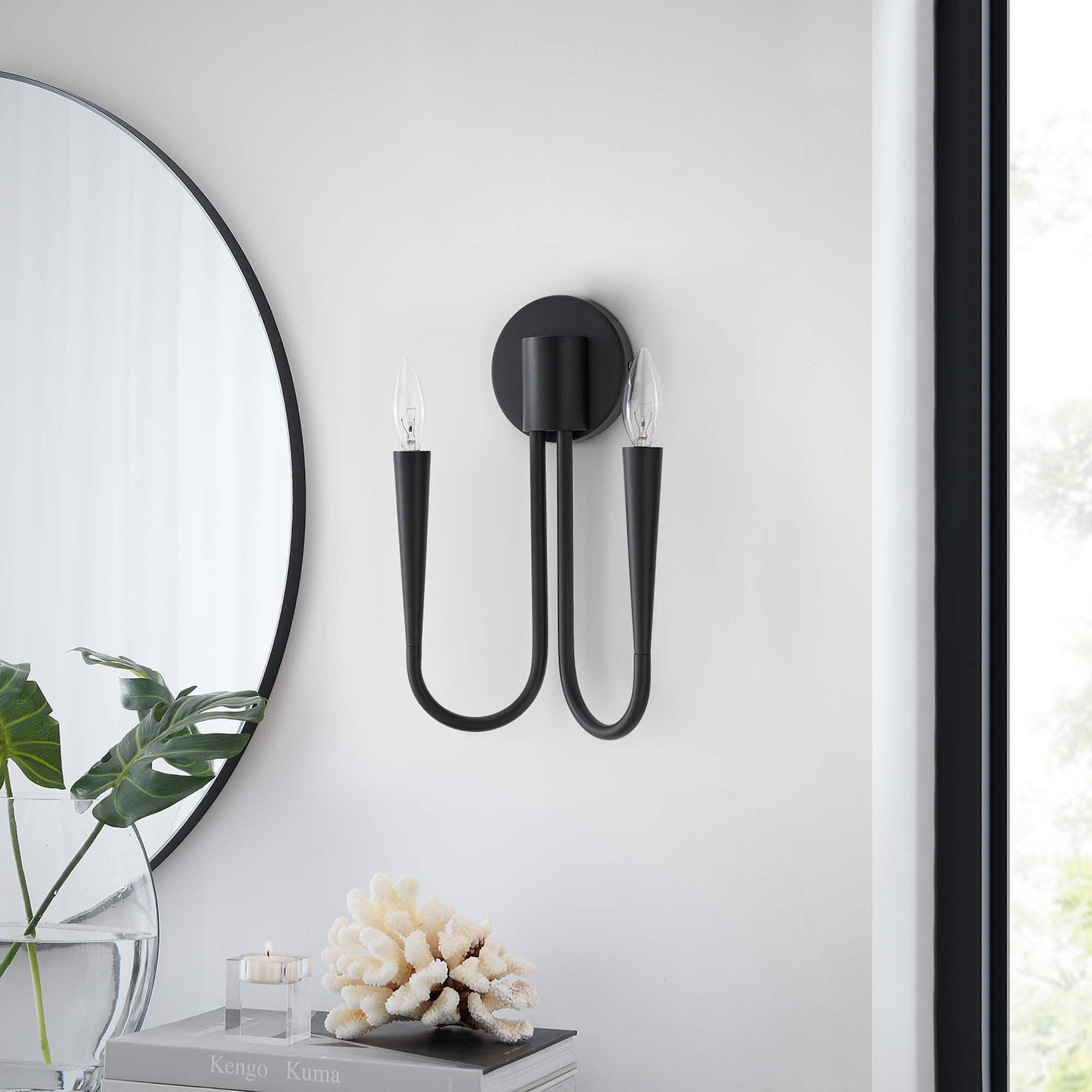 Penrose 2-Light Wall Sconce by Modway - Black