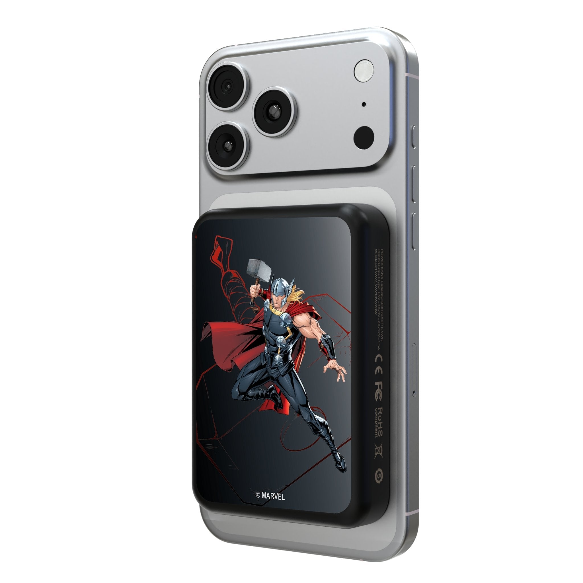 Keyscaper - Marvel MechLine Wireless Mag Power Bank - Thor