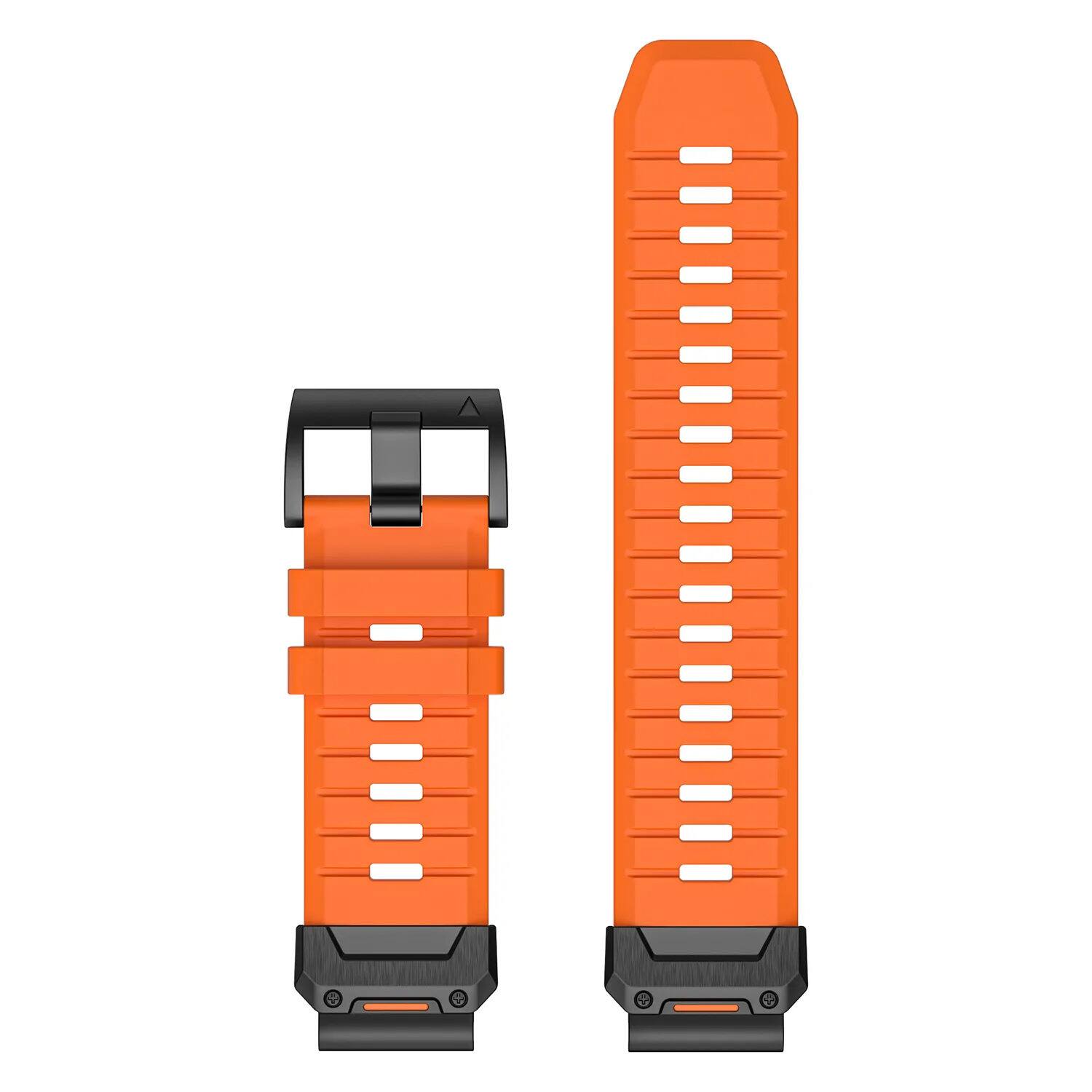 Left. StrapsCo - Elite FKM Strap QuickFit 26 Watch Band For Garmin Quatix 8 – 51mm - Blaze.
