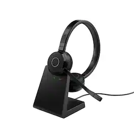 Jabra - evolve 65 te - usb-a uc stereo (include stand) wireless headset / music - Black