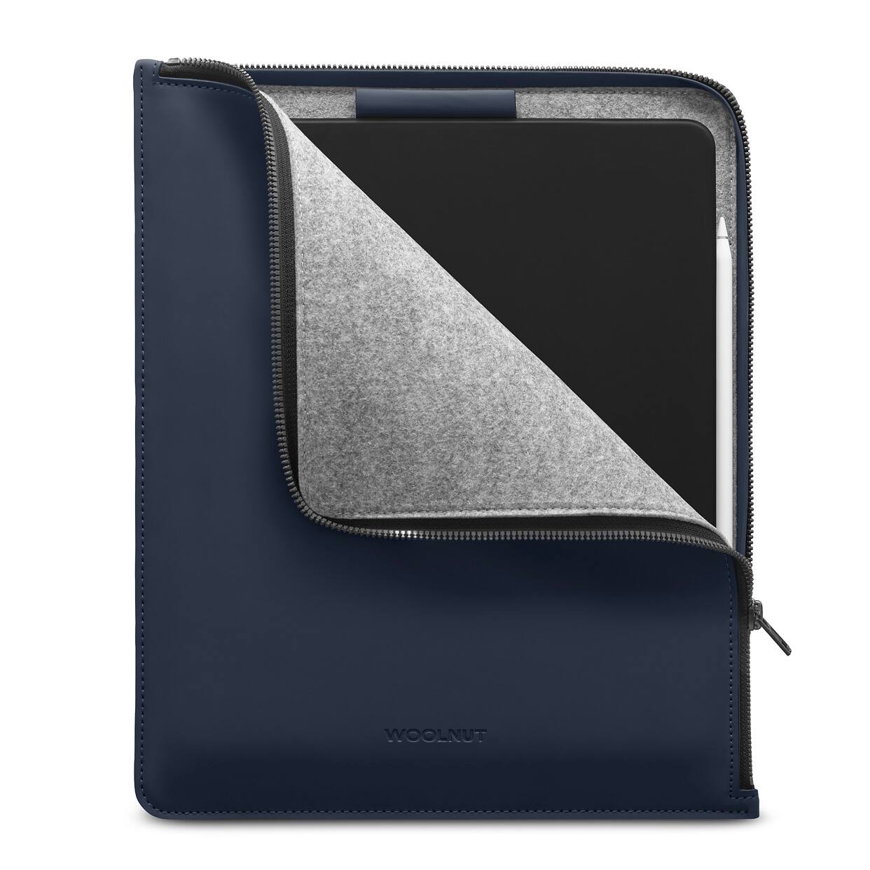 Left. Woolnut - Woolnut Coated PU Folio for 12.9-inch iPad Pro - Blue - Blue.