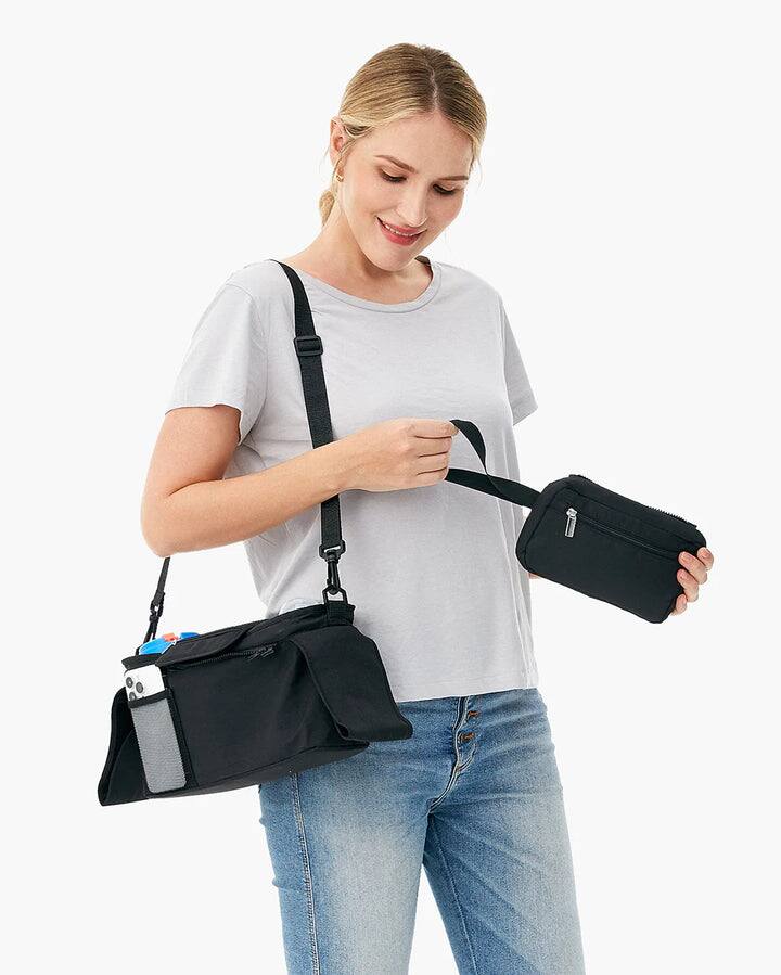 Alt View 5. Momcozy - Stroller Organizer with Cup Holders - Black.