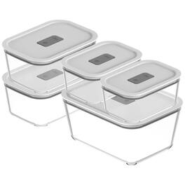 OU - Glass Food Storage Container Set 10pc (set of 5) w Airtight Lid, Microwave & Freezer Safe