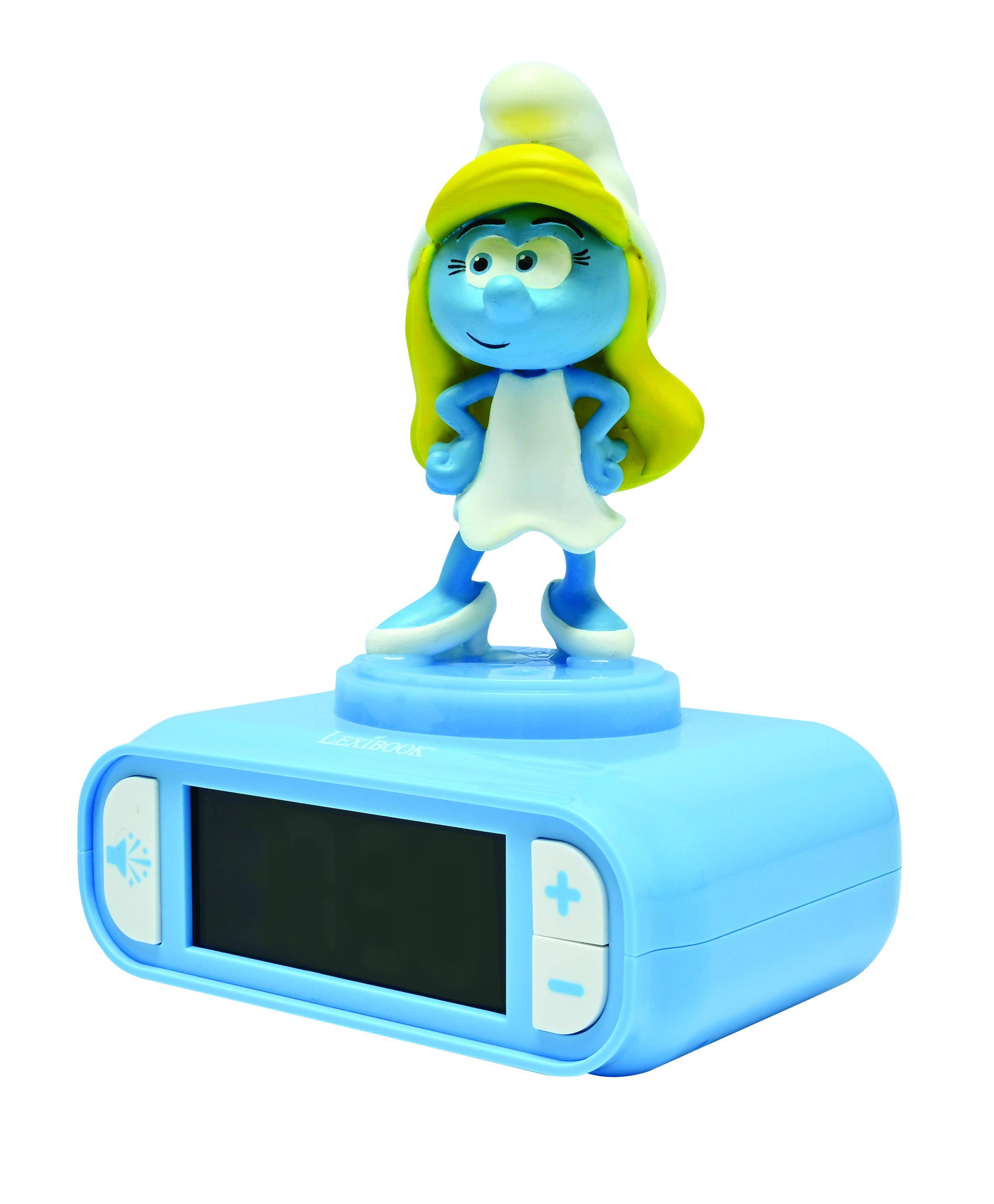 Alt View 8. Lexibook - Smurfs Ette Night Light Alarm Clock with Sounds - BLUE.