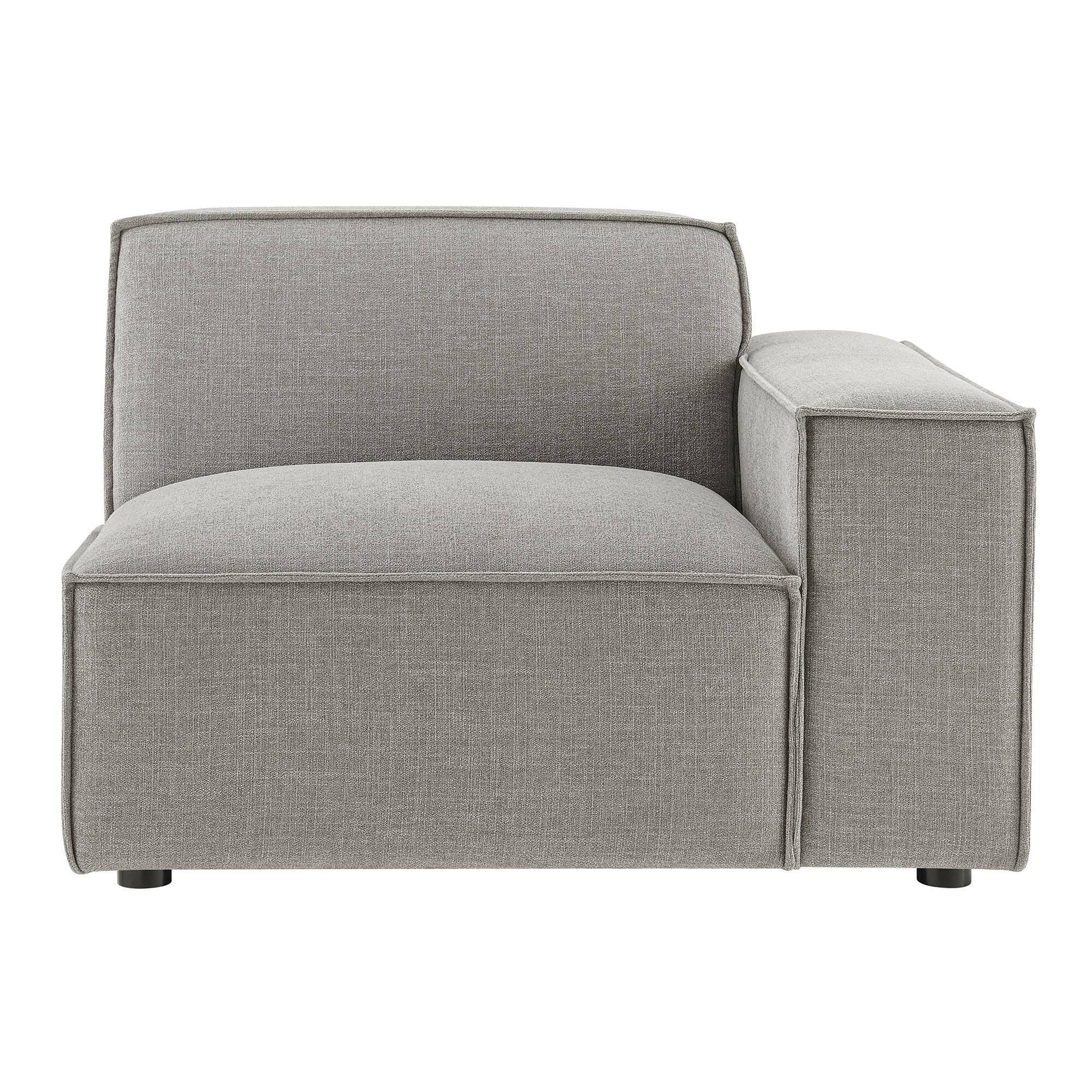 Alt View 6. Modway - Restore Performance Fabric Upholstered Right-Facing Modular Lounge Chair by Modway - Pewter.